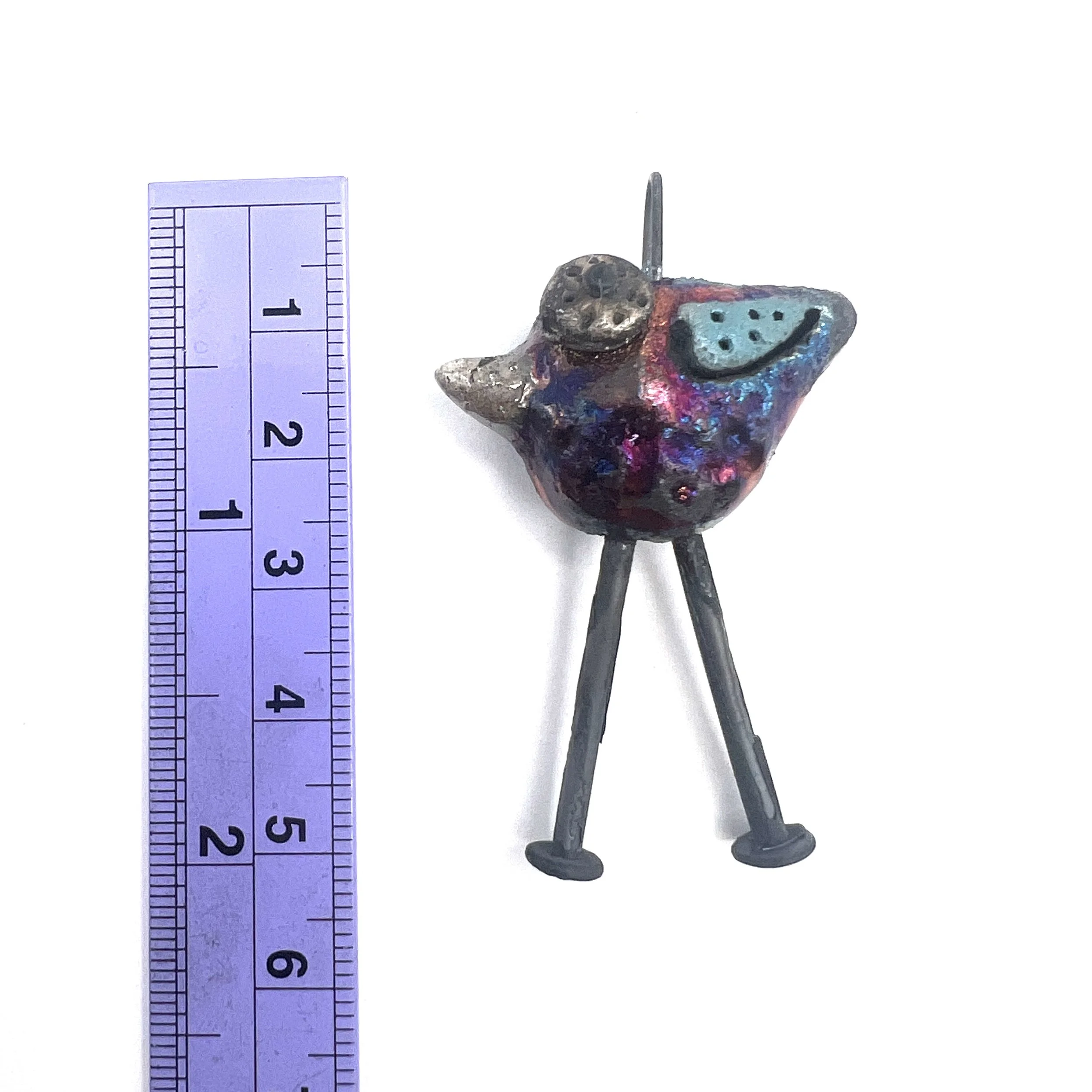 工芸品 raku Raku Bird Bird with Legs Ceramic Pendant Raku Jewelry
